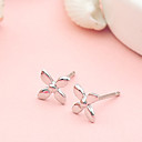 NEOGLORY JEWELRY 925 Silver Four leaf Clover Studs(0.8*0.8CM)