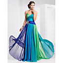 Sheath/Colum Sweetheart Floor-length Chiffon Evening Dress