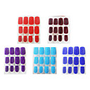 12PCS Pure-color Fluff Nail Art Tips with Glue (Assorted Colors)