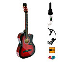 MATILDA - (Colorful Strings) 38" Beginner Acoustic Guitar Outfit (Red)