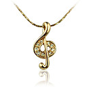 strass muzikale vrouwen symbool hanger ketting