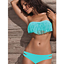 la mujer traje de baño azul sin tirantes bandeau acacia