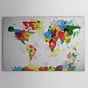 Hand geschilderd olieverfschilderij Abstract World Map 1211-AB0121