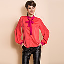 TS Bow Tie Puff Sleeve Blouse Shirt
