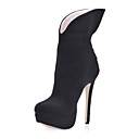Suede Stiletto Heel Ankle Boots With Zipper Party / Evening Shoes