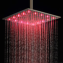 16 inch Stainless Steel Shower Head with Color Changing LED Light
