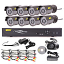 MHK ® -8 Channel One-Touch DVR CCTV en ligne avec 8 caméra extérieure Warterproof