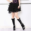 Corto Tiered Pure Cotton Color de Gothic Lolita Falda (66-80cm)
