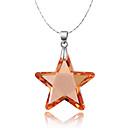 Star Shape 925 Silver With Cubic Zirconia Women's Necklace