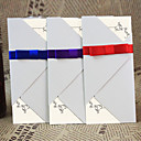Convite de casamento simples Tri-fold Com Fita - Conjunto de 50 (mais cores)