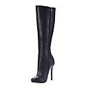 Leatherette Stiletto Heel Knee High Boots With Rivet Party / Evening Shoes