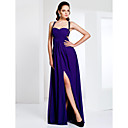 Chiffon Sheath/Column Floor-length Evening Dress With Straps