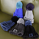 Women's Pentagram Big Ball Knitting Hat