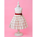 A-line | Princess Square tè lunghezza raso adorabile Flower Girl Dress