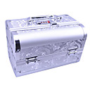 Aluminium Alloy Double-deck Lockable Professional 24*15.5*15.5cm Cosmetic Box