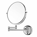Chrome Finish 180-degree Rotating Circle Wall Mount 360-degree Rotating Cosmetic Mirror(M-L)