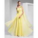 Sheath/Column One Shoulder Floor-length Chiffon Evening Dress