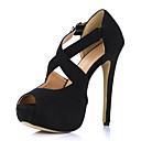 Stylish Suede Stiletto Heel Pumps With Buckle Party / Evening Shoes