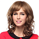 Capless Medium Curly 100% Human Hair Wigs