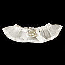 Cetim lindo e tule com borboleta Garter casamento