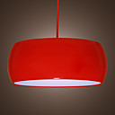 40W 1 - Light Comtemporary Pendant Light with Red Shade