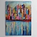 Mão Edifício Pintura pintado a óleo abstrata 1303-AB0336