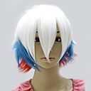 Lolita Wig Inspired by Zipper White and Blue and Red  Mixed Color 45cm Punk