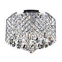 60W Mount Crystal contemporain encastré avec 4 lumières et abat-jour cylindrique en métal