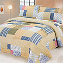 3PCS Patchwork Cotton Queen Size Quilt Set