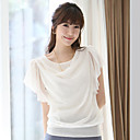 Top mulheres Neck Cowl chiffon com luva de Anjo