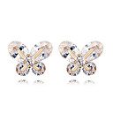 Unique Butterfly 18K Gold Plated CZ Cubic Zirconia Earring(More Colors)