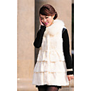 Fox Fur Turndown Collar Rex Rabbit Fur Casual/Party Vest (More Colors)