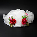 Fashion Satin / Lace With Flower / Cow Vetch Wedding/ Partying/ Honeymoon Hat