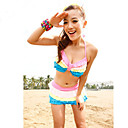 Carino donna in tre pezzi Stripes Bikini Halter Con Pads Bra e pallet in acciaio