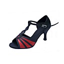 Mujeres personalizadas de satén de T-Strap América / baile Zapatos de baile con hebilla