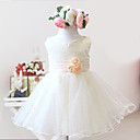 Elegant Sleeveless Satin/Tulle Wedding/Evening Flower Girl Dress