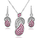 18K Niza plateado con joyas de cristal / Rhinestone Mujeres Establecer como collares, aretes
