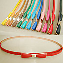 Mode Femme Ceinture pure Bow Couleur Qute mince