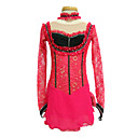 Long-Sleeved Low Collar Figure Skating Clothing Red