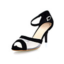 Leather Ltiletto Heel Sandals / Peep Toe With Buckle Party / Evening Shoes