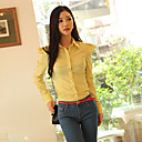 Slim Shirt Vrouwen met Puff Sleeve