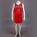 traje de cosplay inspirado por slam dunk Akagi Takenori el equipo de baloncesto de Shohoku alta escuela uniforme rojo no.4