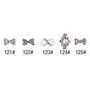 5PCS 3D Alloy Nail Decorations Diamond No.11 (assorti kleur)