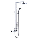 Wall Mount Centerset Contemporary Style Chrome Finish Brass Shower Faucets