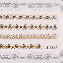 6PCS Nail Art Lace Transparent Nail Stickers No.3 Multi-Styles