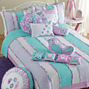 4PCS Lovely Stripe Quilted Cotton Full Duvet Cover Set