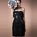 VIVIAN Contraste Negro Slim Color Falda Fit cintura alta con doble cremallera