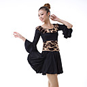 Dancewear Charming Leopard Printed Viscose Latin Dance Dress For Ladies