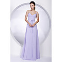 Empire Spaghetti Straps Floor-length Chiffon Bridesmaid/ Wedding Party Dress