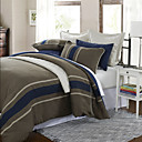 3PCS Grasten Woven Stripe Poly / Viscose Twin / Queen / King Duvet Cover Defina